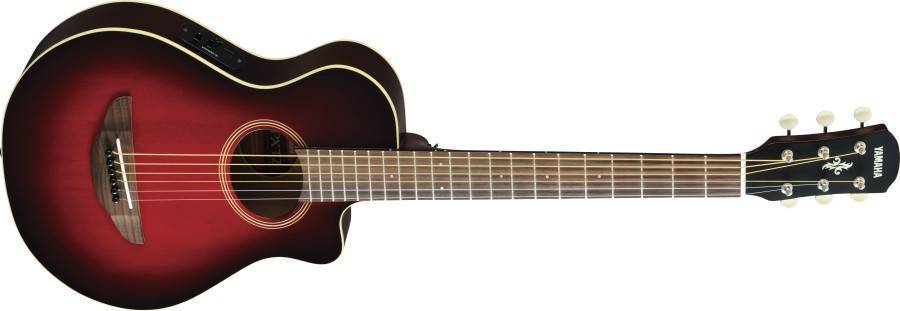 3/4 Size Acoustic/Electric Guitar - Dark Red Burst